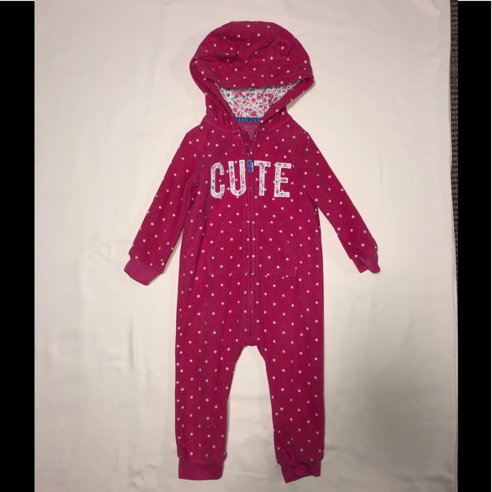 Carter’s Pink “Cute” One Piece Jumpsuit 18M